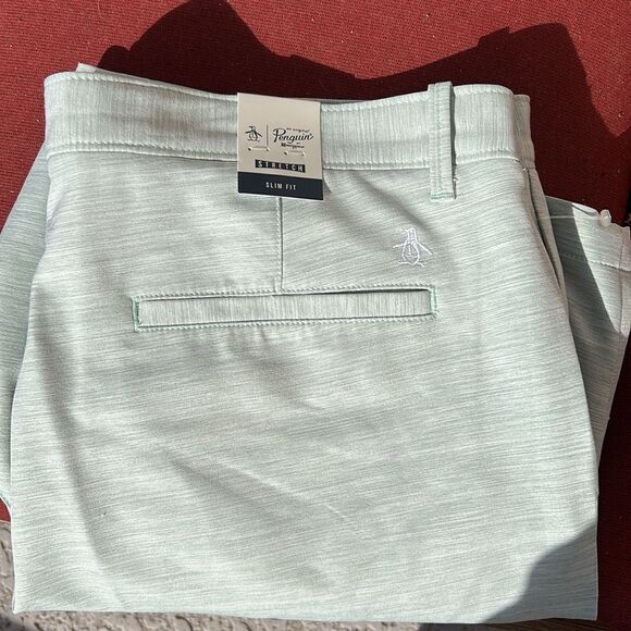 Penguin  GOLF SHORT,size 38, NWT Color Light Green/Blue (see photos) - Picture 9 of 9